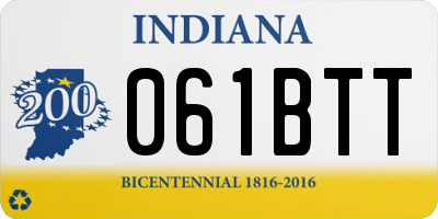 IN license plate 061BTT