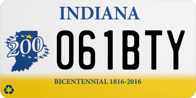 IN license plate 061BTY