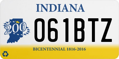 IN license plate 061BTZ