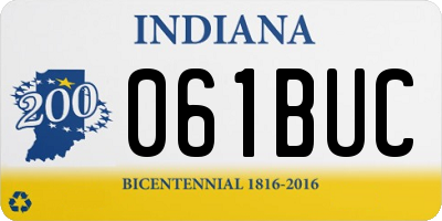 IN license plate 061BUC