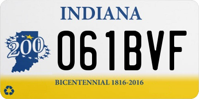 IN license plate 061BVF