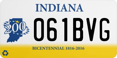 IN license plate 061BVG