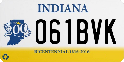 IN license plate 061BVK