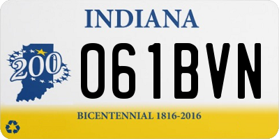 IN license plate 061BVN