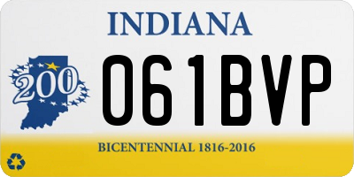 IN license plate 061BVP