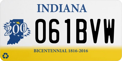 IN license plate 061BVW