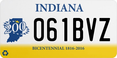 IN license plate 061BVZ