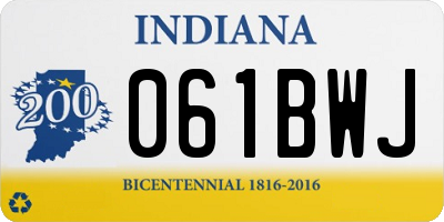IN license plate 061BWJ