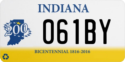 IN license plate 061BY