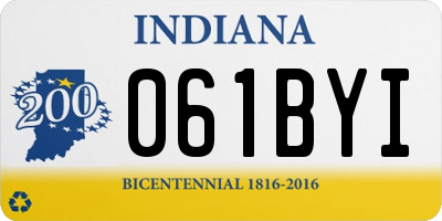 IN license plate 061BYI