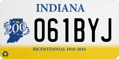 IN license plate 061BYJ