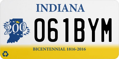 IN license plate 061BYM