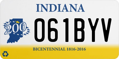 IN license plate 061BYV