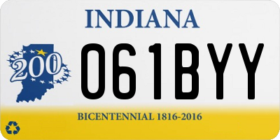 IN license plate 061BYY