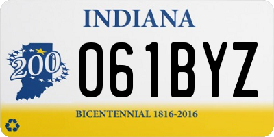 IN license plate 061BYZ