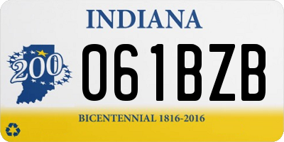 IN license plate 061BZB