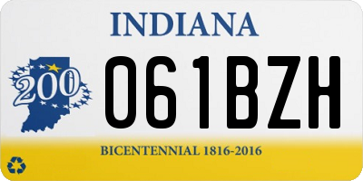 IN license plate 061BZH
