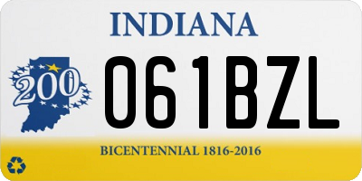 IN license plate 061BZL
