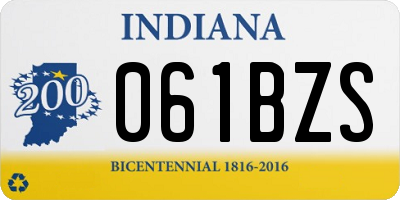 IN license plate 061BZS