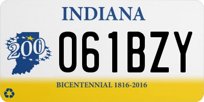 IN license plate 061BZY