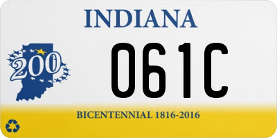 IN license plate 061C