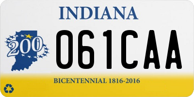 IN license plate 061CAA