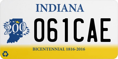 IN license plate 061CAE