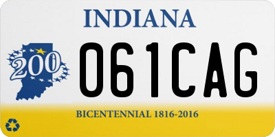 IN license plate 061CAG
