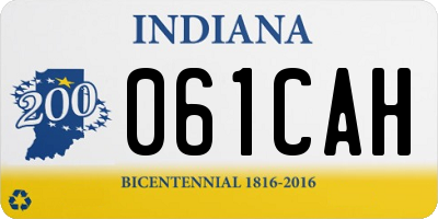 IN license plate 061CAH
