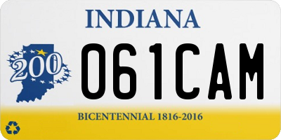 IN license plate 061CAM