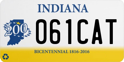 IN license plate 061CAT
