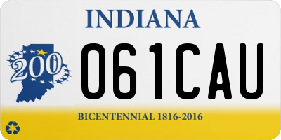 IN license plate 061CAU
