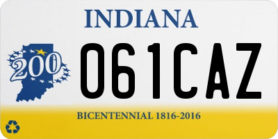 IN license plate 061CAZ