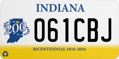 IN license plate 061CBJ