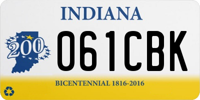 IN license plate 061CBK