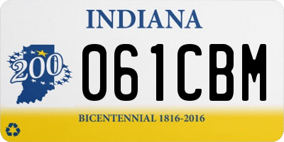 IN license plate 061CBM