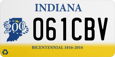IN license plate 061CBV