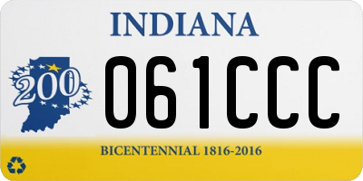 IN license plate 061CCC