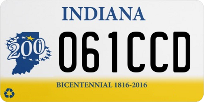 IN license plate 061CCD