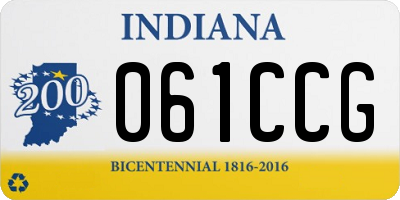IN license plate 061CCG