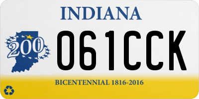 IN license plate 061CCK