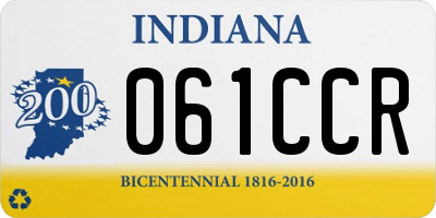 IN license plate 061CCR
