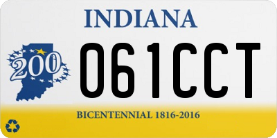 IN license plate 061CCT