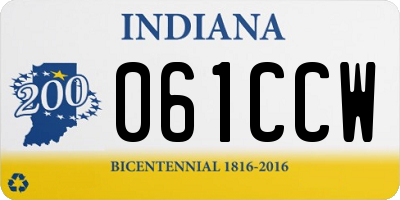 IN license plate 061CCW