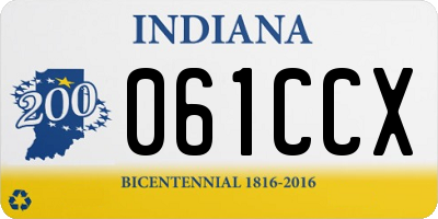 IN license plate 061CCX