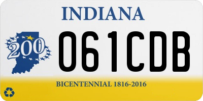 IN license plate 061CDB