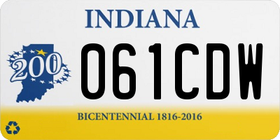 IN license plate 061CDW