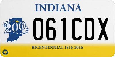 IN license plate 061CDX