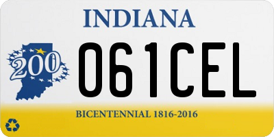 IN license plate 061CEL