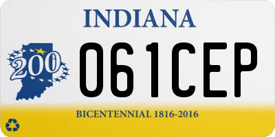 IN license plate 061CEP